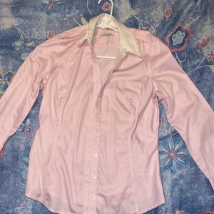 Calvin Klein medium pink and white button down